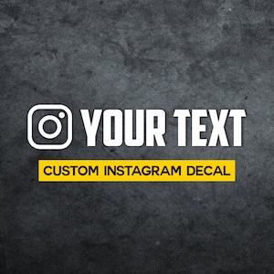 Custom Instagram Decal - Personalized Instagram Name Decal - IG Car Decal - Social Media Car Vinyl Decal - Custom Vinyl Sticker