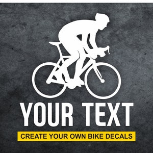 Custom Road Bike Decals - Custom Bicycle Decals - Personalized Bike Decals - Bike Symbol Decals - Road Bike Decals - Custom Bike Decals