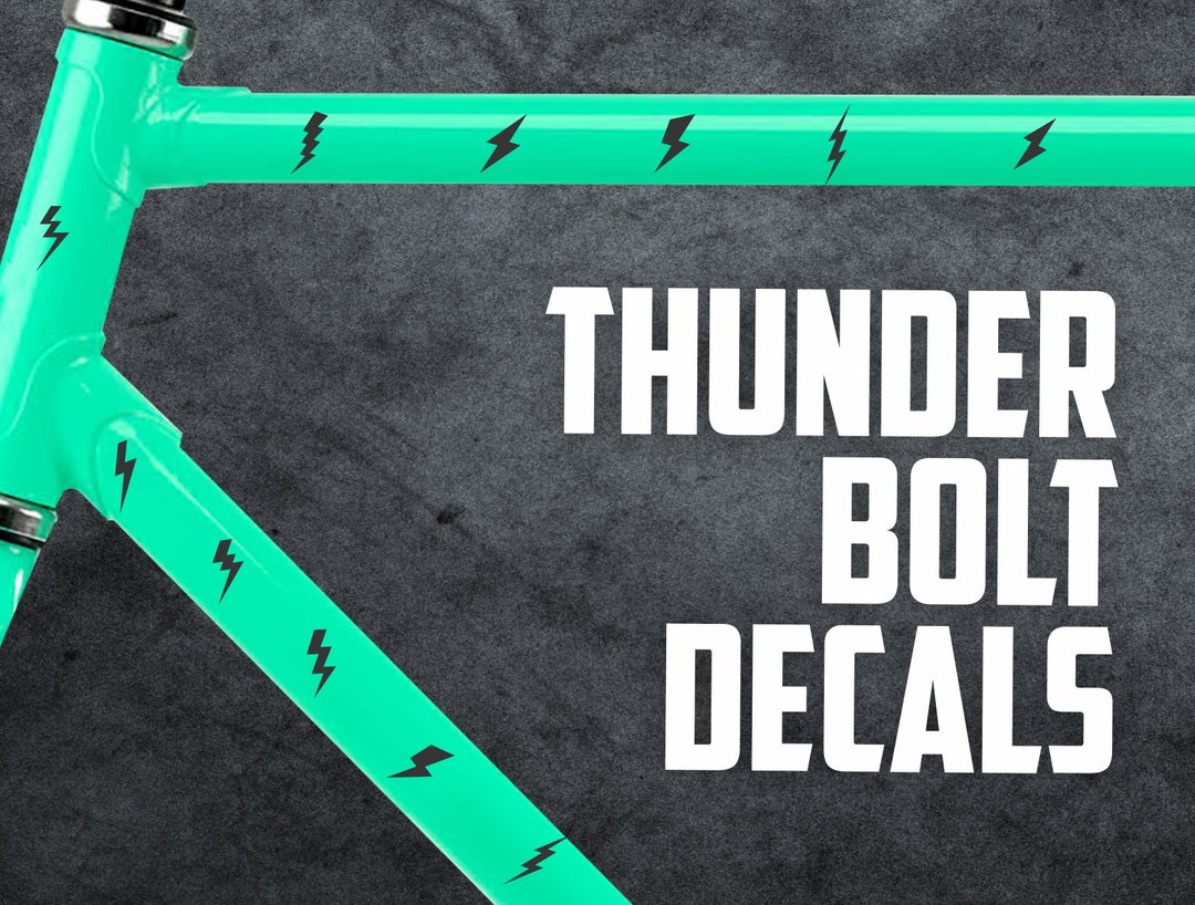 Adesivi per telaio bici Thunderbolt: adesivi in vinile resistenti