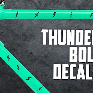 Bike Frame Decal - Thunderbolt Bike Frame Decal - Lightning Bolt Decal - MTB Decals - Road Bike Decals - Mountain Bike Decals