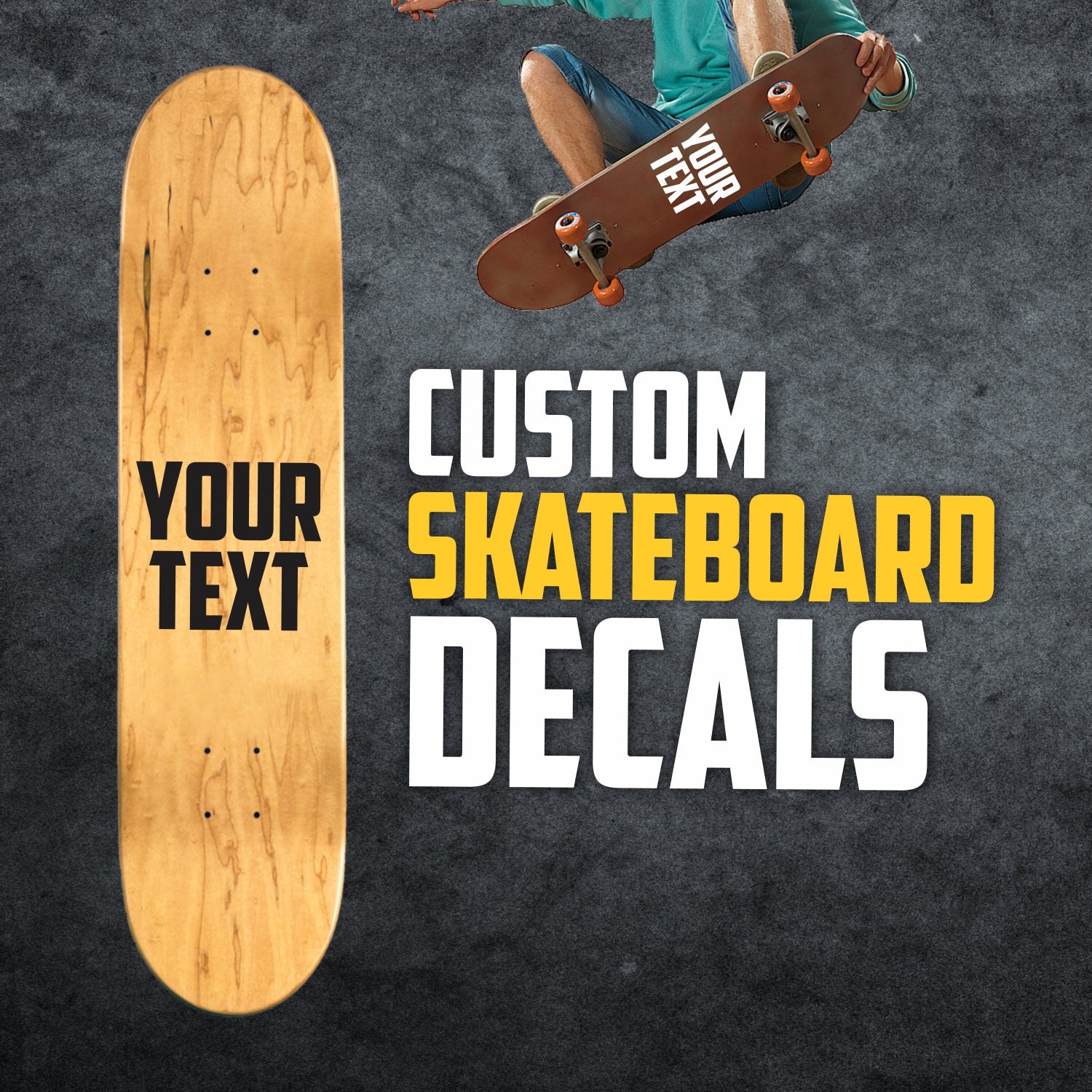 Custom Skateboard Decals Personalized Skateboard Decals Etsy