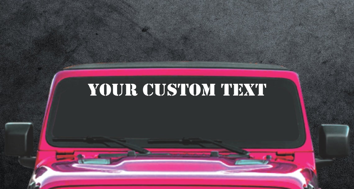 2x Custom Jeep Wrangler Windshield Decals 2x Custom Jeep Etsy