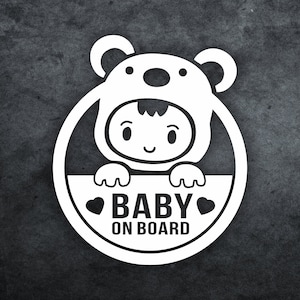 Baby on Board - Naklejka Baby on Board - Naklejka Baby on Board - Naklejka na szybę samochodu - Naklejka na zderzak - Naklejka na zderzak