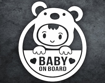 Baby on Board - Baby on Board Decal - Baby on Board Sticker -  Car Window Decal - Bumper Sticker - Bumper Decal