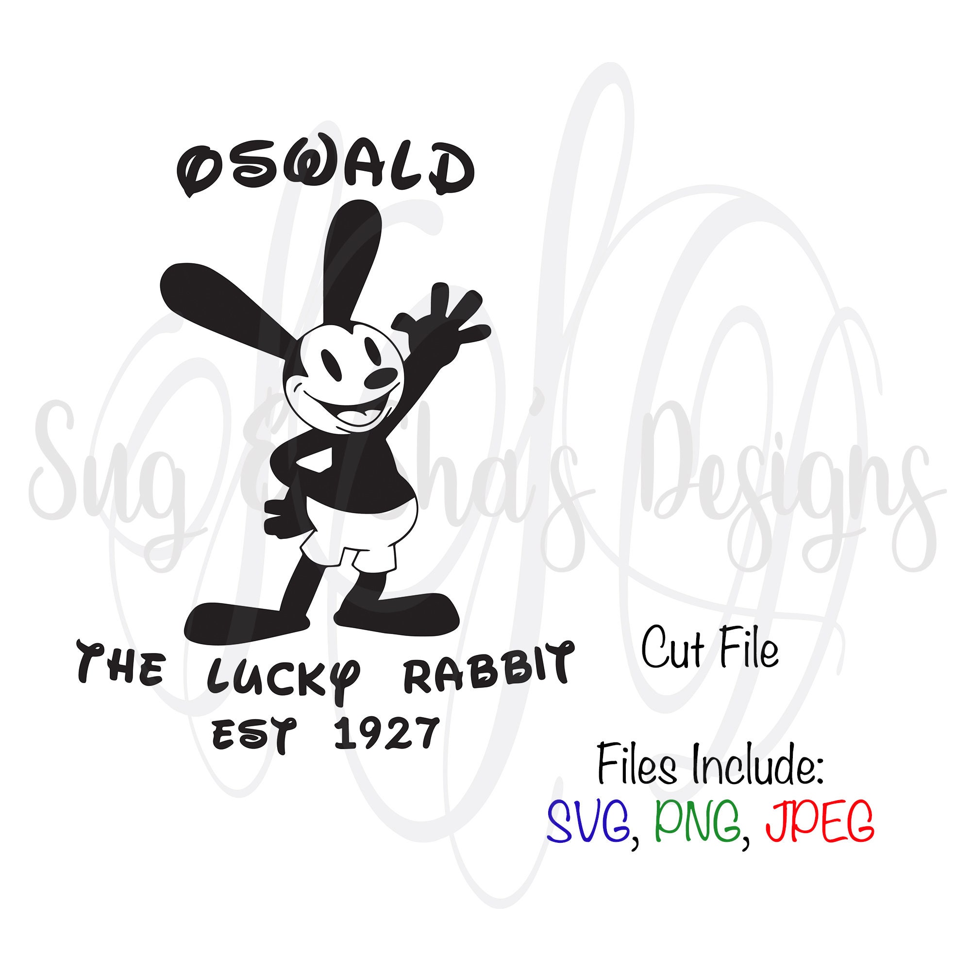 Oswald the Lucky Rabbit Front and Back 