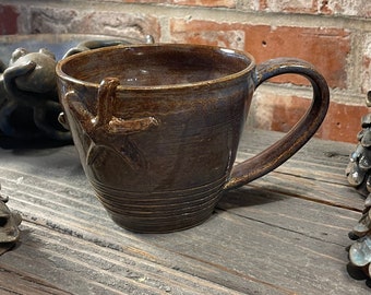 Mug, Handmade Pottery Starfish Mug, Gift Ideas