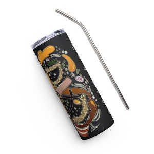 Ramen// Japanese Kanji Katakana/ Fast Foodie/  Eco Friendly/ Stainless steel tumbler