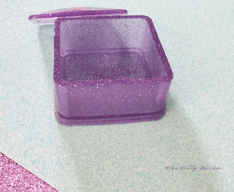 glitter storage box with lid