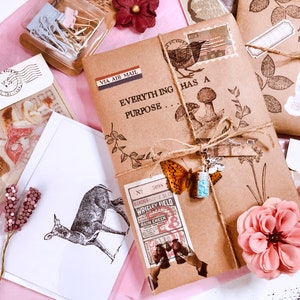 Deluxe Journal Fun Box, Journal Gift Set, Stickers, Card Sets, Mystery Box, Mixed Papers, Stationery, Journal, Journal Charm, Friend Gift