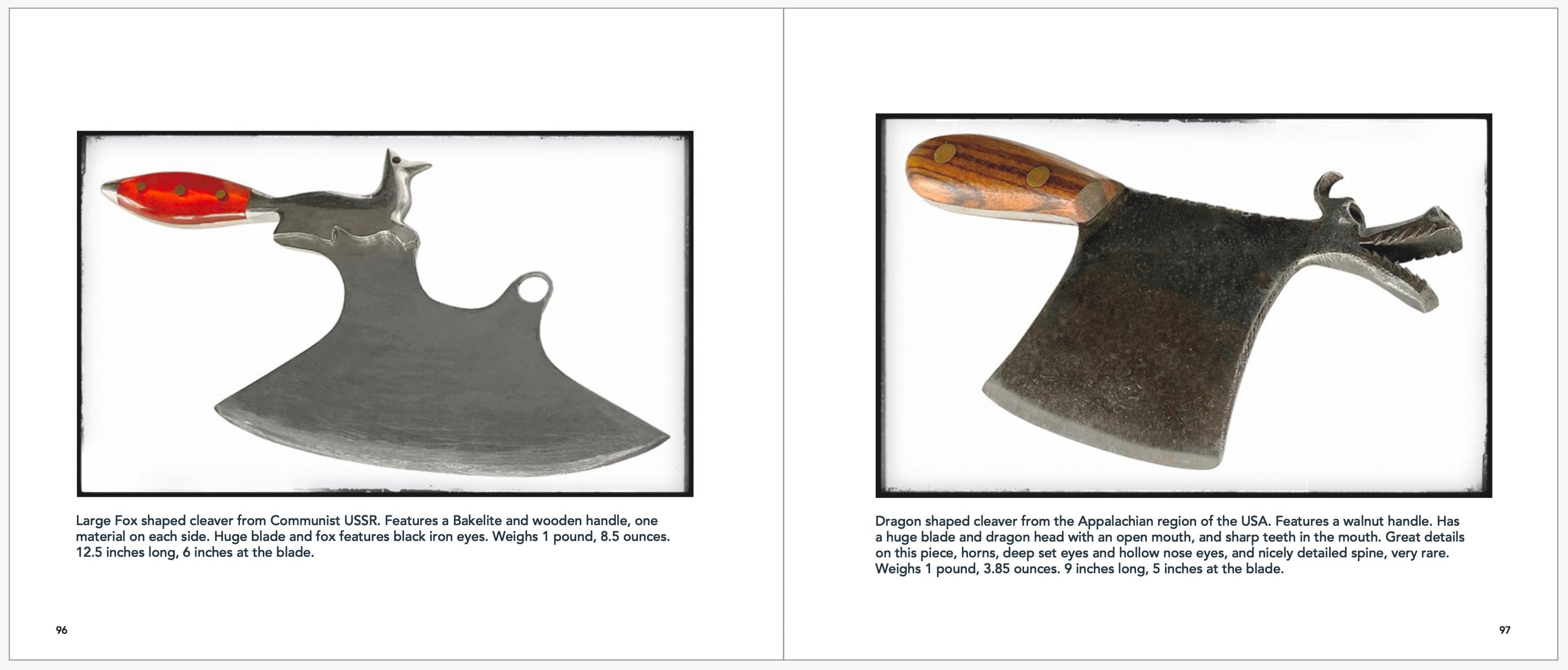 Zoomorphic Cleavers Beauty Beyond the Blades 100 Page Book Etsy