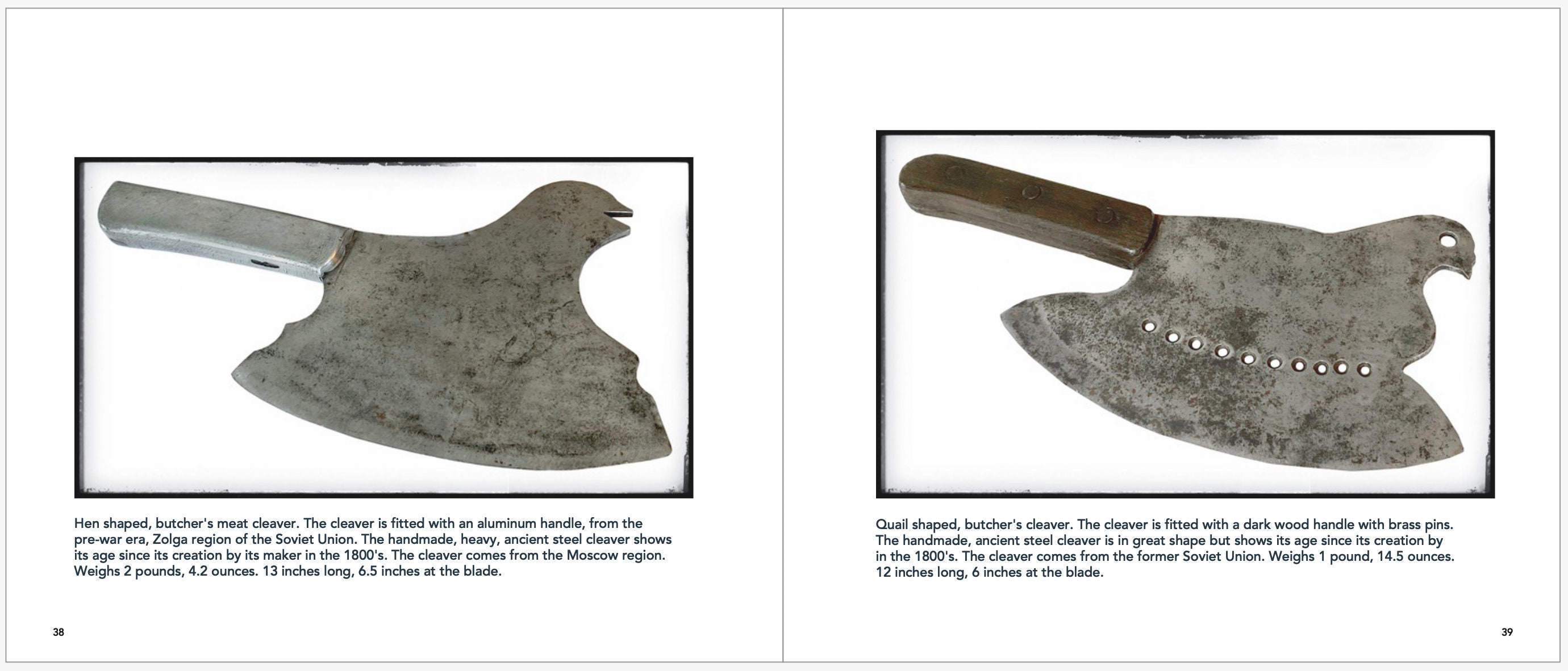 Zoomorphic Cleavers Beauty Beyond the Blades 100 Page Book Etsy