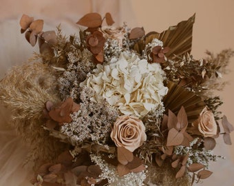 Cinnamon Dried Flower Bridal Bouquet