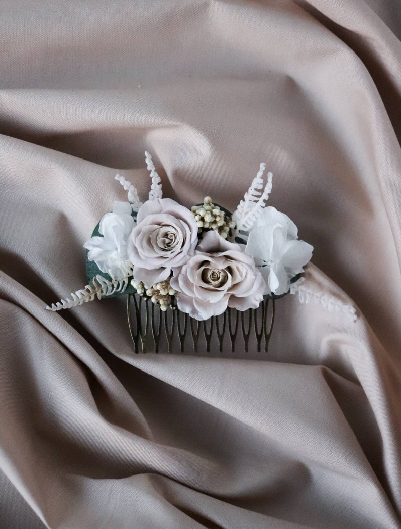 wedding accessories boho wedding flowers for bridal hairstyle stabilized flower combs combs paints dried flowers blue lavender
