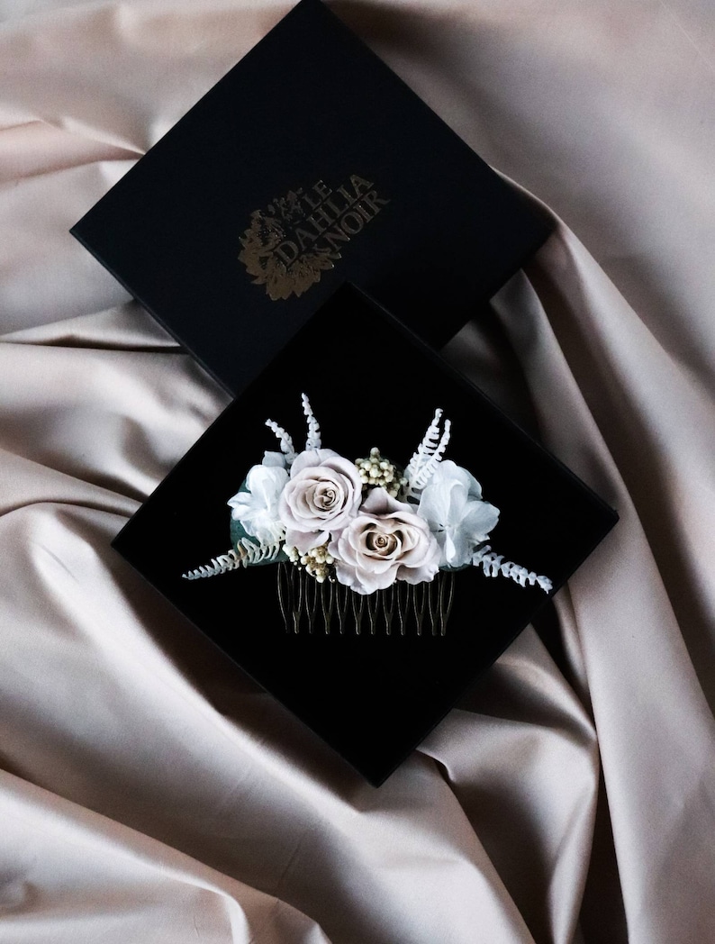 wedding accessories boho wedding flowers for bridal hairstyle stabilized flower combs combs paints dried flowers blue lavender