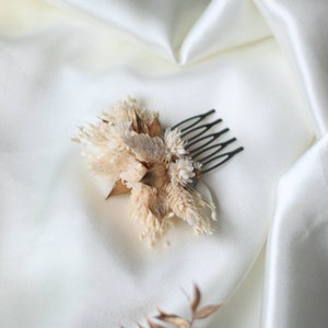 Mini Athena Comb in dried and preserved flowers for boho wedding image 4