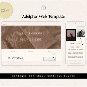 Adelpha - A Romantic Vintage Showit Web Template / Wordpress Blog Design / Minimalist Beige Aesthetic Website Design