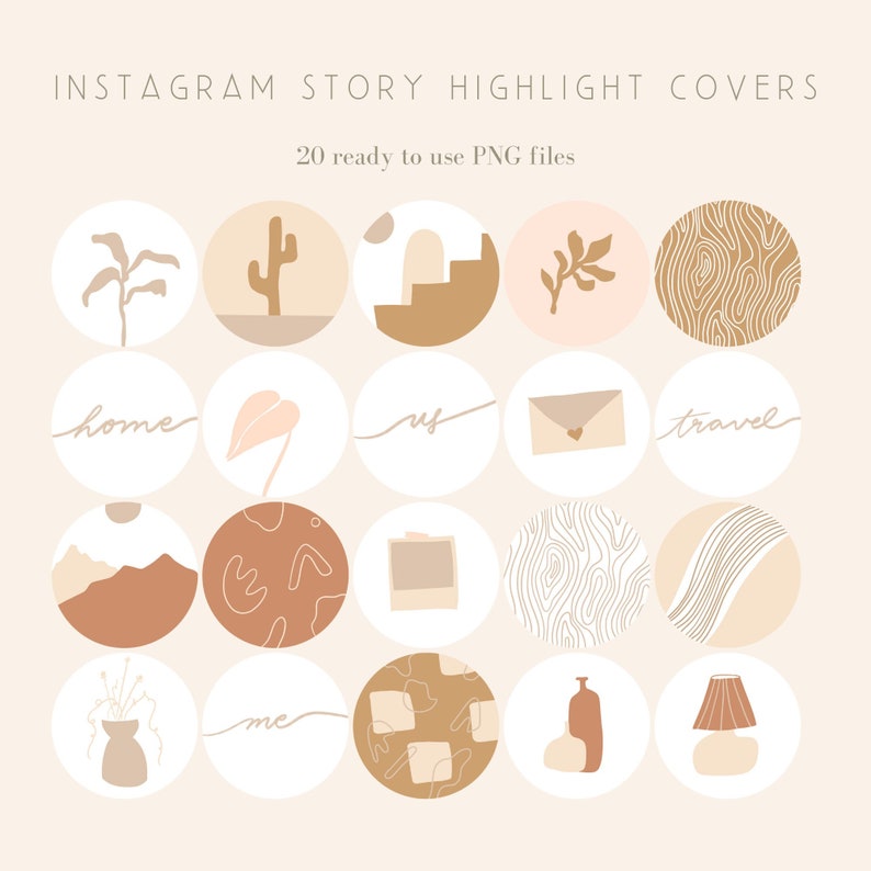 20 Boho Instagram Highlight Icons Modern Icons Boho Icons Minimalist ...