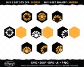 Sunflower Stacked Earrings SVG, Floral Earring Svg, Flower Earrings Svg, Wood Earring Svg, Laser Cut Earring Svg, Cricut Earring Svg