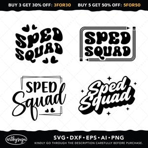 Sped squad svg, sped teacher shirt svg, cute teacher svg, Special Education, Gift for Sped, Sped Squad Shirt svg, digital download