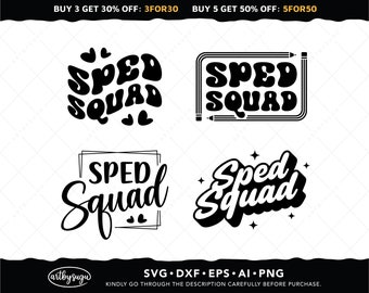 Sped squad svg, sped teacher shirt svg, cute teacher svg, Special Education, Gift for Sped, Sped Squad Shirt svg, digital download