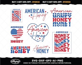 American Honey Svg, 4th of July Svg, Patriotic Svg, Funny Shirt Svg, Independence Day Svg, American Honey Png, America Shirt Svg Design