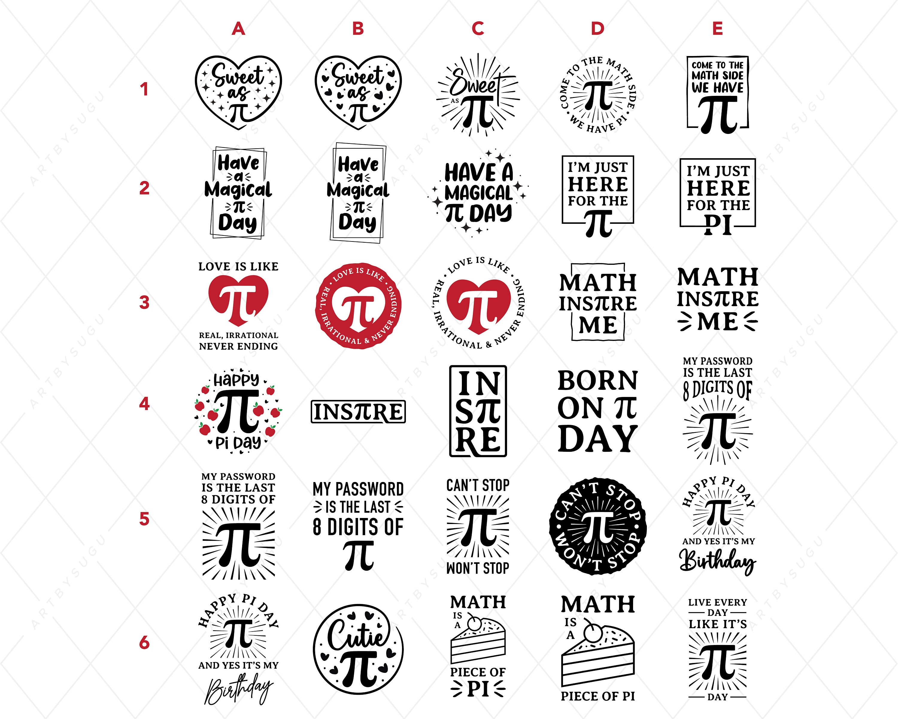 Pi SVG, Happy Pi Day SVG Bundle, 3.14159 SVG - Etsy