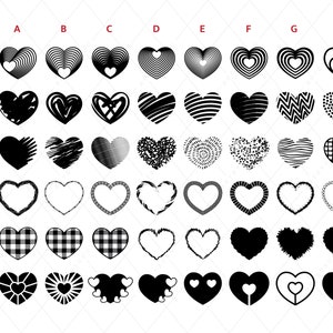 Heart SVG Bundle, Hand Drawn Heart svg, Valentine Svg, Floral heart svg, Leopard Heart svg, Wedding svg, Heart Mandala svg, Heart PNG Bundle image 3