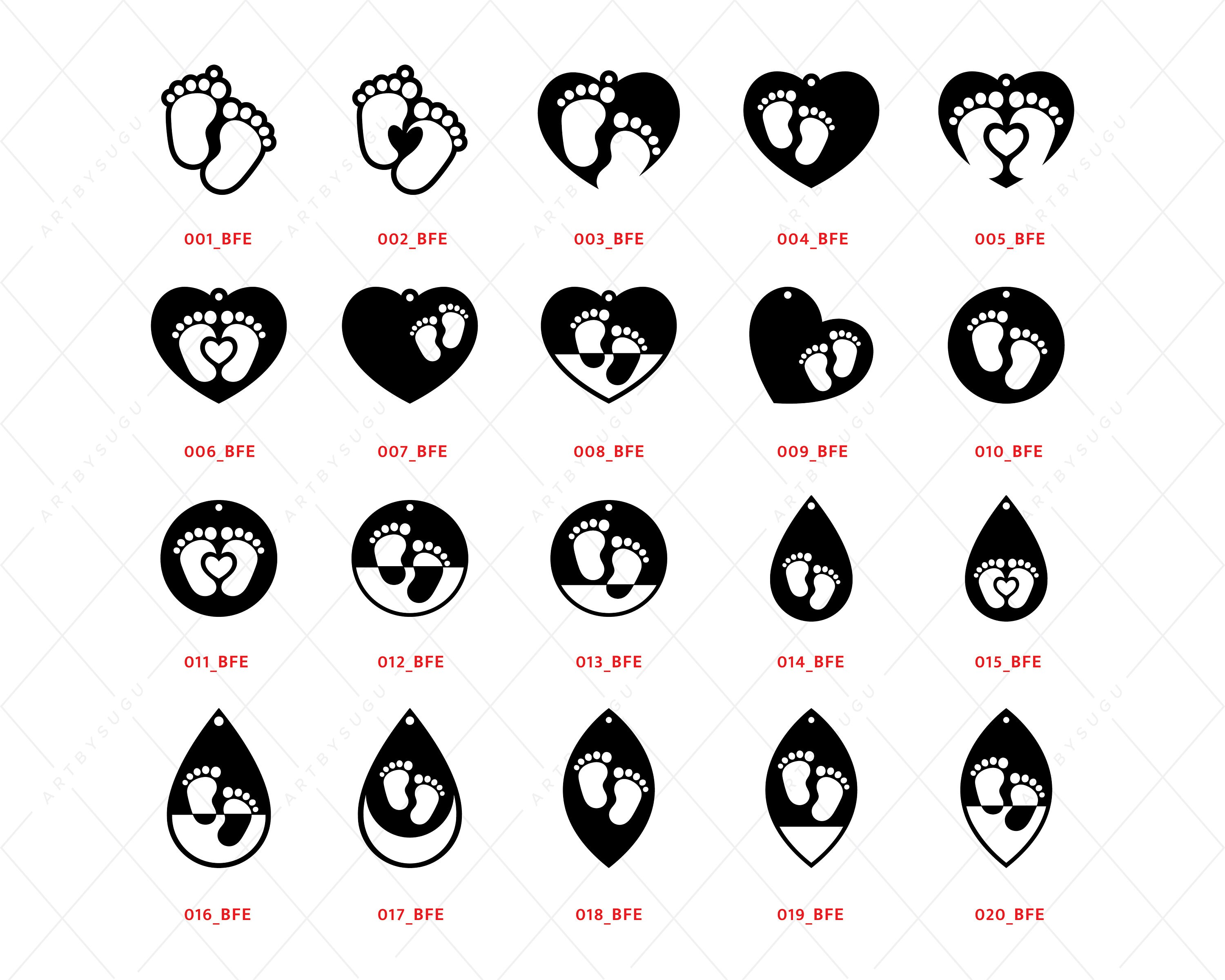 Baby Feet Earrings Svg Baby Shower Earrings Etsy