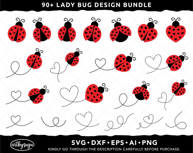 Ladybug Svg Bundle Ladybug Png Ladybug Clipart Ladybug Svg Files for ...