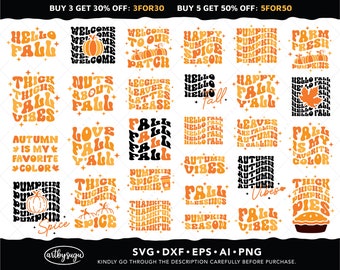 40 Retro fall svg, fall svg for shirts, autumn svg, thanksgiving, hello fall svg, fall vibes png, fall quote, fall decor, fall saying svg