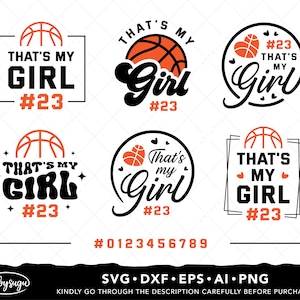That's My Girl Basketball SVG Bundle, Basketball Shirt SVG