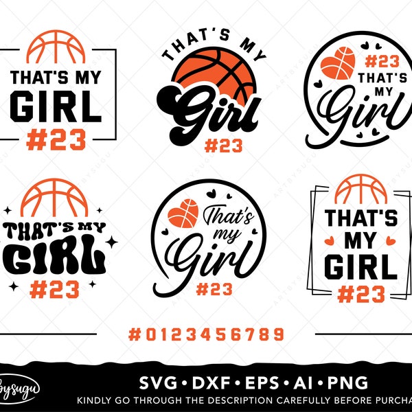 That's My Girl Basketball SVG Bundle, Basketball Shirt SVG