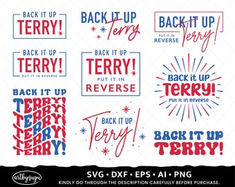 Back it Up Terry SVG, American SVG, Funny Shirt SVG