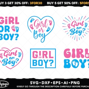 Niño o niña Svg, Revelación de género Svg, Rosa o azul Svg, Género Keeper Svg, Bebé niño Svg, Bebé niña Svg, Pies de bebé Svg, Familia a juego Svg