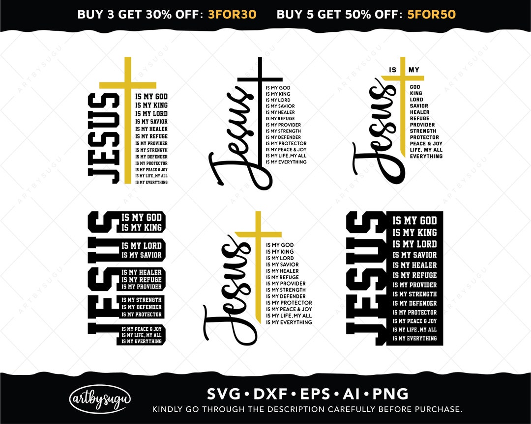 Jesus is My Svg Bundle, Christian Svg, Jesus Svg, Religious Svg, Faith ...