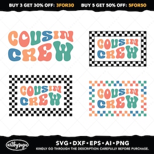 Retro Cousin Crew Svg, Cousins Svg, Cousin Svg, Cousin Shirt Svg, Mejores amigos Svg, Girls Weekend Svg, Cousin Gift Svg, Matching Family Svg