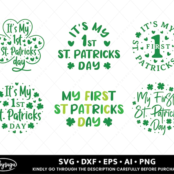 My 1st St Patricks Day SVG, My First St Patricks Day SVG Bundle