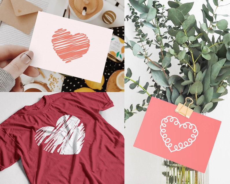 Heart SVG Bundle, Hand Drawn Heart svg, Valentine Svg, Floral heart svg, Leopard Heart svg, Wedding svg, Heart Mandala svg, Heart PNG Bundle image 7
