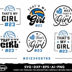 Das ist mein Mädchen-Volleyball SVG Bundle