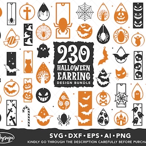 Halloween Earrings SVG Design Bundle
