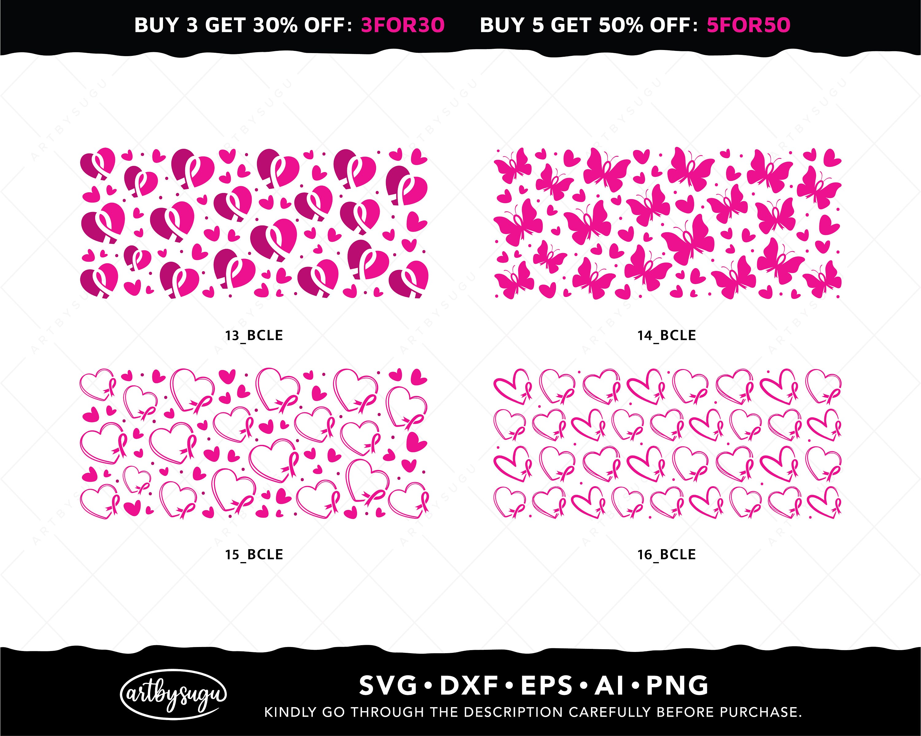 Breast Cancer Libbey Glass Wrap Svg Bundle, Libby Glass Can Svg, Beer ...