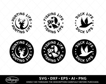 Jagd SVG, Hirsch Jagd SVG, Angeln SVG, Enten jagd svg, Adventure svg, SVG Dateien für Cricut