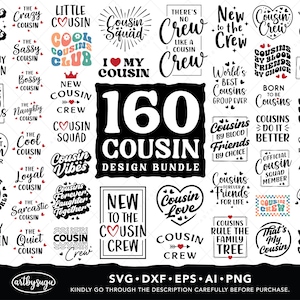 Pacote Svg de primo, Svg de primos, Svg de camisa de primo, Svg de tripulação de primo, Svg de correspondência de família, Svg de férias em família, Design Svg de presente de aniversário de primo