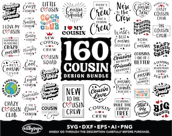 Cousin Svg Bundle, Cousins Svg, Cousin Shirt Svg, Cousin Crew Svg, Family Matching Svg, Family Vacation Svg, Cousin Birthday Gift Svg Design