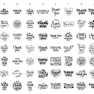 100 Thank you Svg Bundle, Thank you cards, Thank you stickers, Thank you gifts, Thank you Clipart, Thank you Cut Files for Cricut Silhouette image 2
