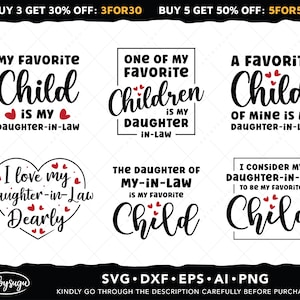 Mi nuera es mi hijo favorito SVG, Día de las Madres Svg, Día de los Padres Svg, Suegra Svg, Familia divertida Svg, Regalo de nuera