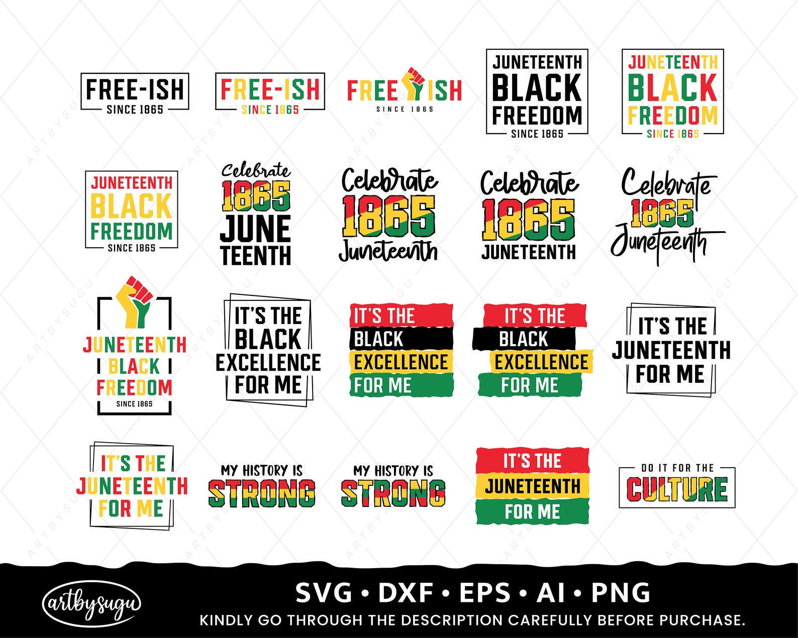 Juneteenth SVG Bundle, Black History SVG - Etsy