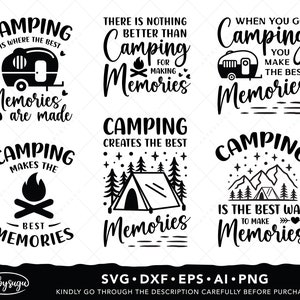 Los mejores recuerdos se hacen Camping SVG Bundle