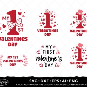 Mijn eerste Valentijnsdag SVG, mijn 1e Valentijn SVG Bundel