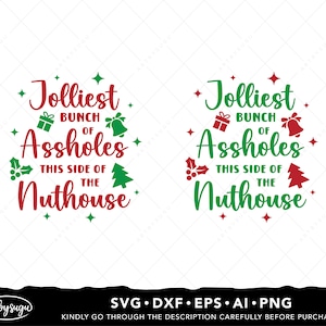 Jolliest Bunch SVG, Jolliest Bunch Shirt, Funny Christmas SVG